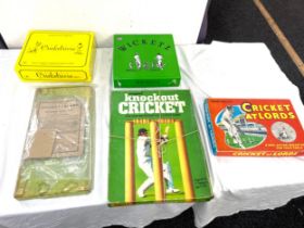 Five vintage cricket games includes knock out cricket, knock out cricket etc