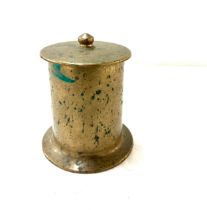 Tobacco jar, possibly trench art