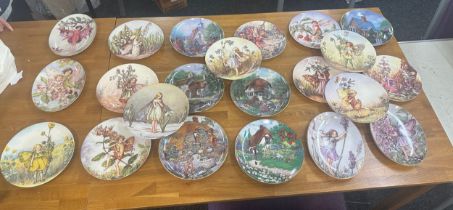 Large selection of collectors plates to include ' The Enchanting World of the Flower Faires' and '