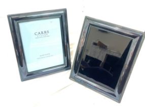Pair of Carrs Silver plated photo frames, photo size 20 x 15cm