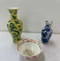 Selection of Chinese vases, no marks to the base