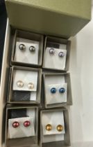 Selection of boxed Honora cultured pearl earrings and a ladies wrist watch