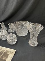 Large selection of presentation cut glass