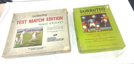 Subbuteo table soccer and subbuteo test match edition