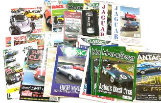 Large selection of assorted motoring magazines many related to the aston martin marque