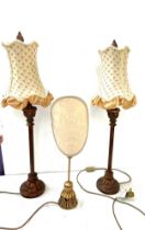 3 Vintage table lamps over all height 32inches