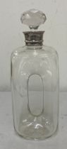 Vintage silver rimmed decanter, date mark N Birmingham silver hallmarks makers mark H&H 12 inches