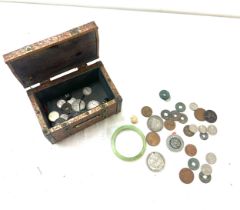 Selection of assorted replica coins etc