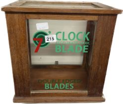 Advertising Clock blade double edged show case measures approximately 14 inches tall 14 inches