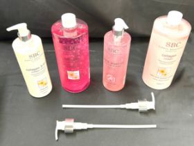 Brand new and boxed SBC Collagen Gel with Pump Dispenser - Pink, 1000ml, Bath and shower gel cream