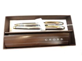 Cross stainless pen and ball pen set