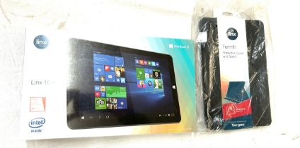 Brand new factory sealed Linx 1010 tablet, protective case and Linx 1010 keyboard dock