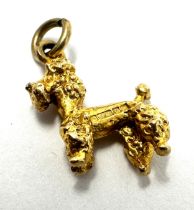 9ct gold poodle charm weight 1.5g