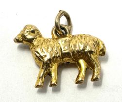 9ct gold sheep charm weight 0.6g