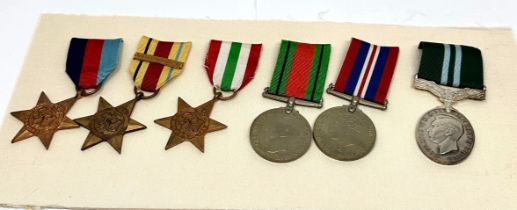 Mounted ww2 GV.1 Air Efficiency medal group to sgt j.dunn 80824 aux .a.f