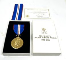 Queens Golden Jubilee Medal 1952-2002 Boxed,