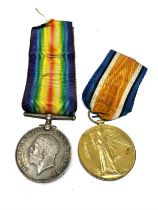WW1 Medal Pair with Original Ribbons Named 204924 Pte. S. Tatter l/pool .r