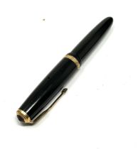 Parker Duofold Fountain Pen Vintage Black 14ct Gold Nib Writing