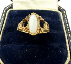 Antique 18ct gold opal set ring for restoration weight 1.8g