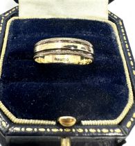 vintage 9ct gold wedding band ring weight 2g