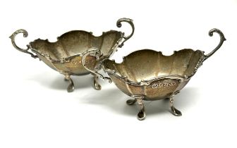 2 x .925 sterling condiment dishes