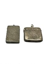 2 x .925 sterling silver vesta cases