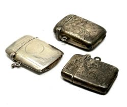 3 x silver vesta cases