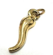 9ct Gold Chilli Pepper Charm Pendant weight 0.4g