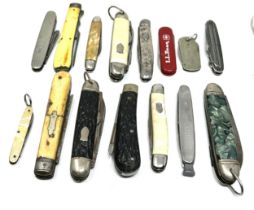15 x Vintage Assorted Pocket KNIVES Inc Smokers Knives, Pen Knives Etc