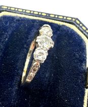 Vintage 18ct white gold diamond ring est 0.50ct weight 2.4g