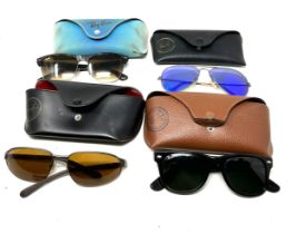 Collection of Designer Ray-Ban Sunglasses Inc Cases x 4
