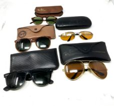 Collection of Designer Ray-Ban Sunglasses Inc Cases x 5