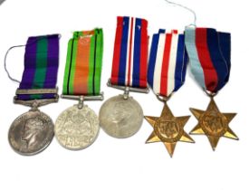 WW2 Palestine 1945-48 Medal Group inc. France and Germany Star to pte arnold k.o.s.b