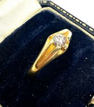 Antique victorian 18ct gold diamond ring weight 4.2g