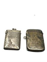 2 x .925 sterling vesta cases