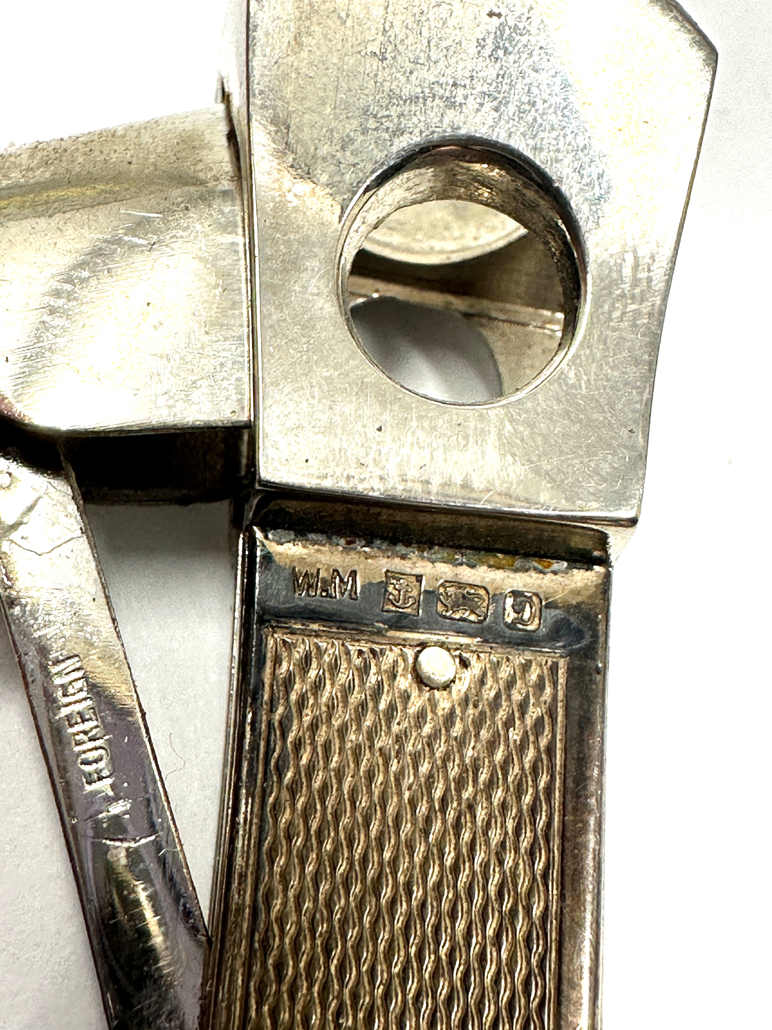 Vintage silver hallmarked cigar cutter - Image 4 of 4