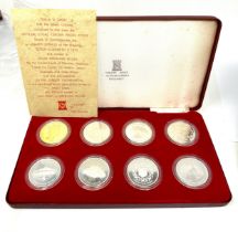 Boxed set of 8 silver proof coins to commemorate the silver jubilee of her majesty queen elizabeth