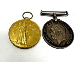 WW1 Medal Pair Named D-25096 Pte. E. Watson 7th Dragoon Guards