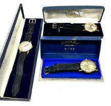 x 3 Gents vintage hand-wind wristwatches working boxed inc. Rotary