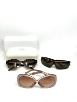 Collection of vintage Designer Sunglasses Inc Chloe, Miu Miu, Tom Ford Etc x 3