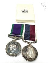 ER.II R.A.F Medal Pair Mounted for Wear & L.S.G.C Box to b4238826 ch .tech sgt d.j.hance