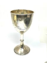 Antique silver wine goblet Birmingham silver hallmarks measures approx height 15cm