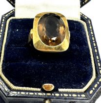14ct gold smoky quartz dress ring (6.5g)
