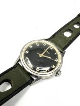 Vintage 1950s military style Roamer Brevete Swiss Made gents Wristwatch black dial the watch is