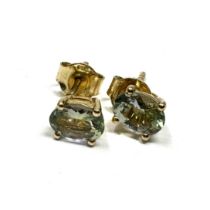 9ct gold mystic topaz earrings weight 1.4g