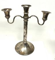 Large vintage silver candelabra measures approx height 24cm by 22cm wide Birmingham silver hallmarks