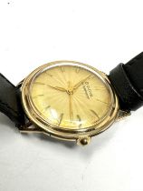 Vintage Gents Bulova waterproof wristwatch the watch is ticking