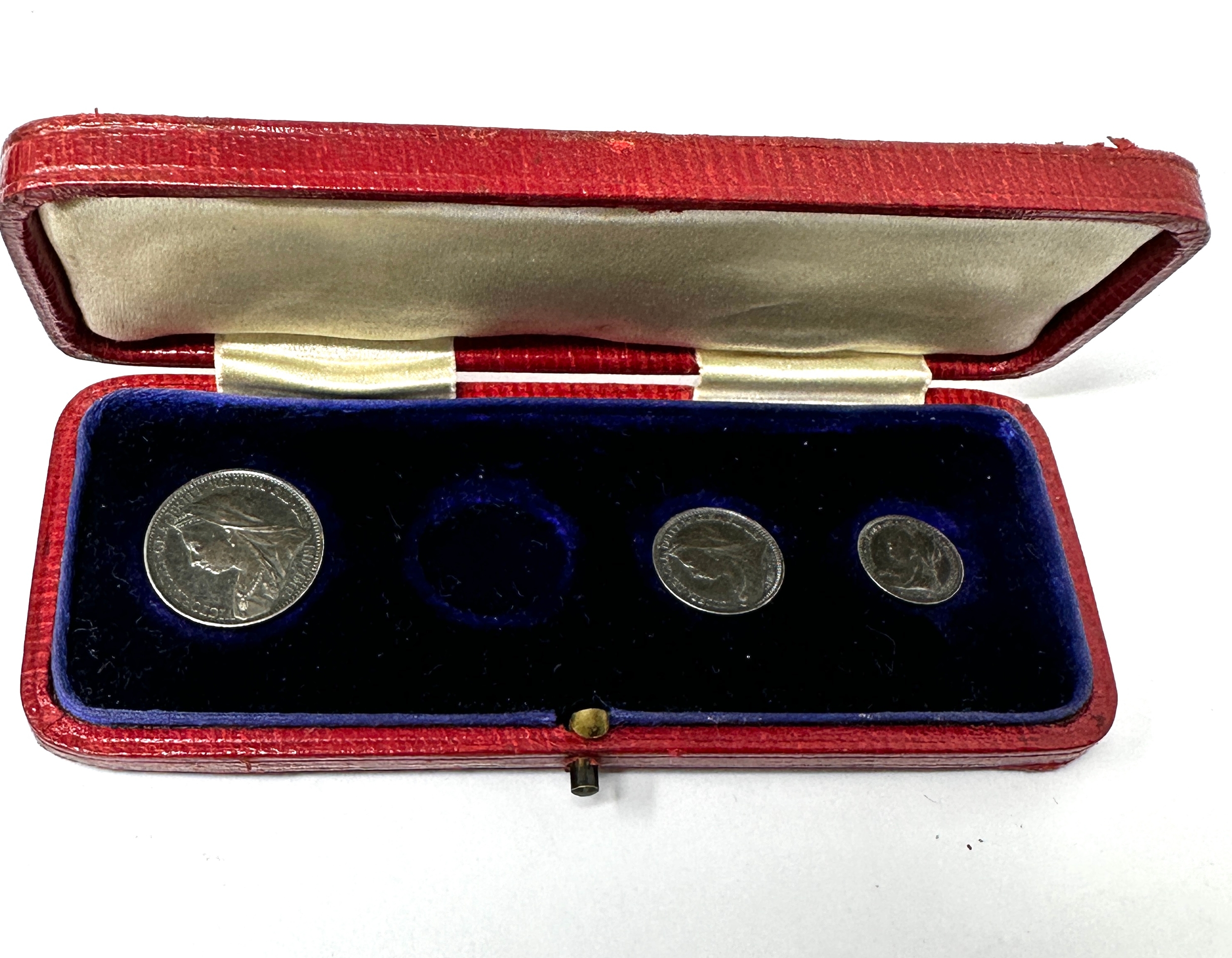 Part Queen Victoria Maundy Coin Set In Original Display Box 1901 UNC Condition missing 3 pence coin - Bild 4 aus 5