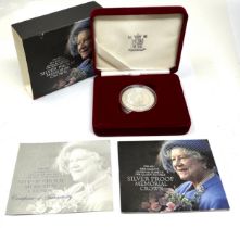 Royal Mint 1900-2002 Queen Mother Silver Proof memorial Crown £5 Coin