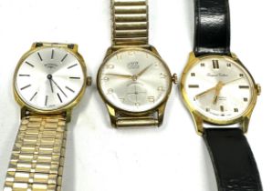 x 3 Gents vintage hand-wind wristwatches working inc. Rotary